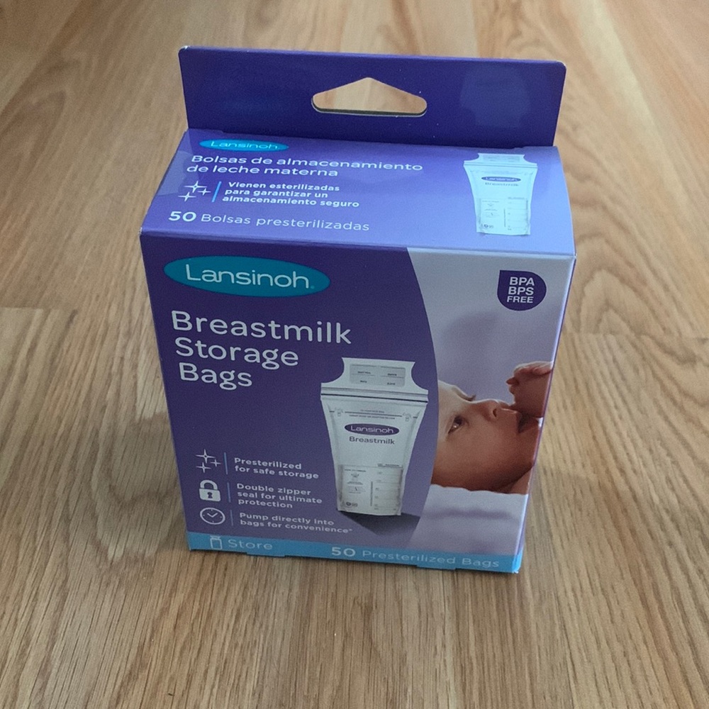 Breast milk storage bags